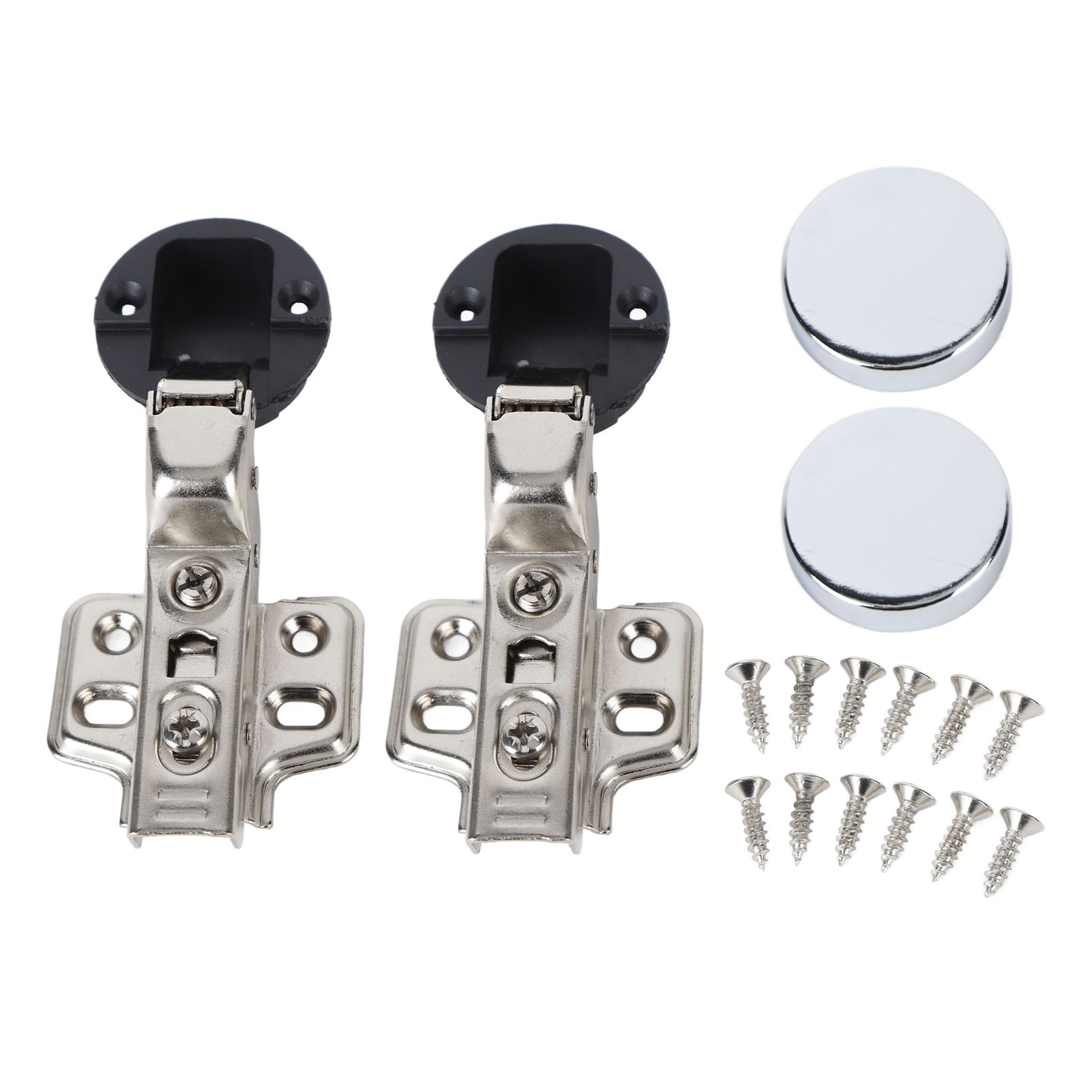 Glass Door Hinge - 2Set Engsel Pintu Kaca Kabinet Stainless